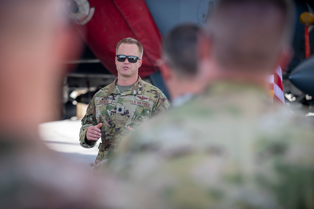 380th Expeditionary Operations Support Squadron Change of Command Ceremony