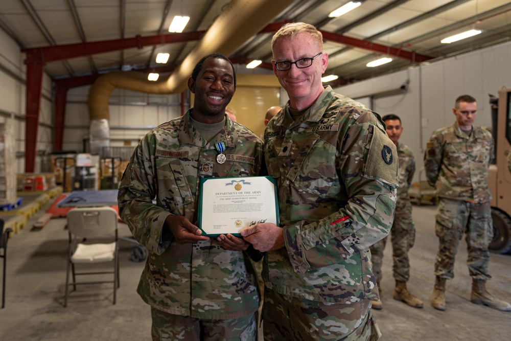 386th ELRS Airmen receive medals