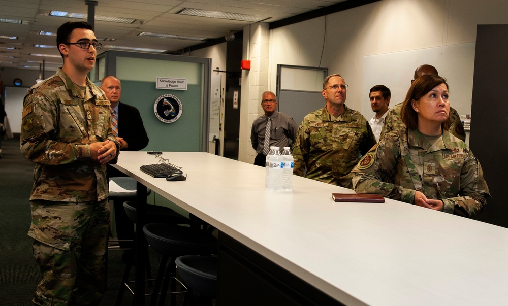 CMSAF Bass visits NASIC