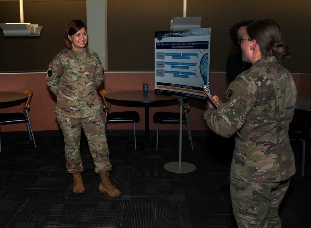 CMSAF Bass visits NASIC