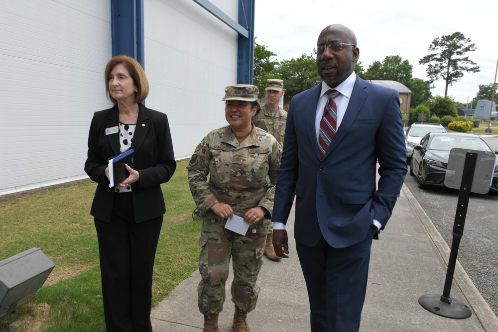 Senator Raphael Warnock visits Robins AFB