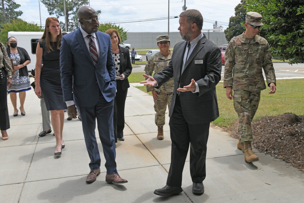 Senator Raphael Warnock visits Robins AFB