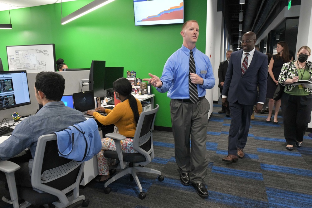 Senator Raphael Warnock visits Robins AFB