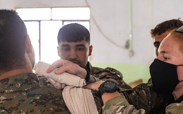 TF War Club medics conduct medical class at CPIG Academy