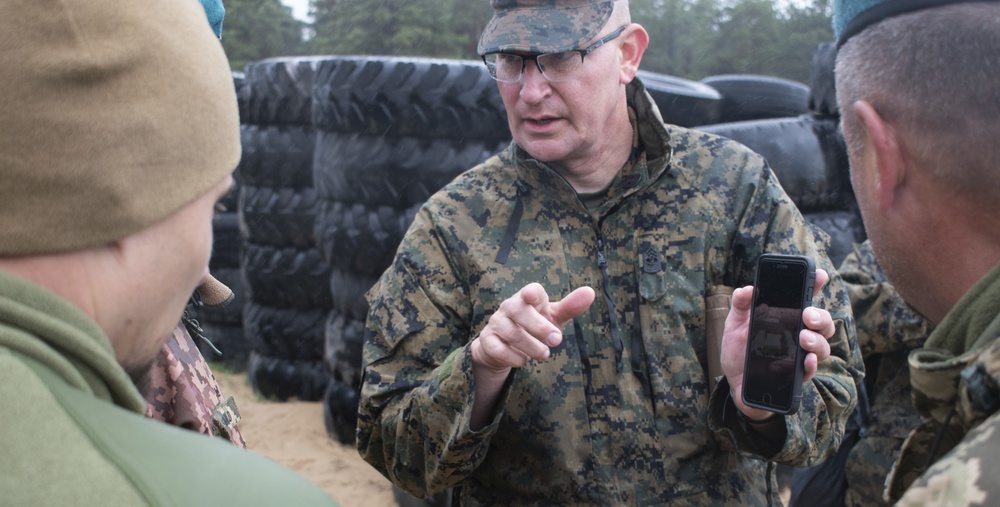 U.S. Marines tour Ukrainian Marine base