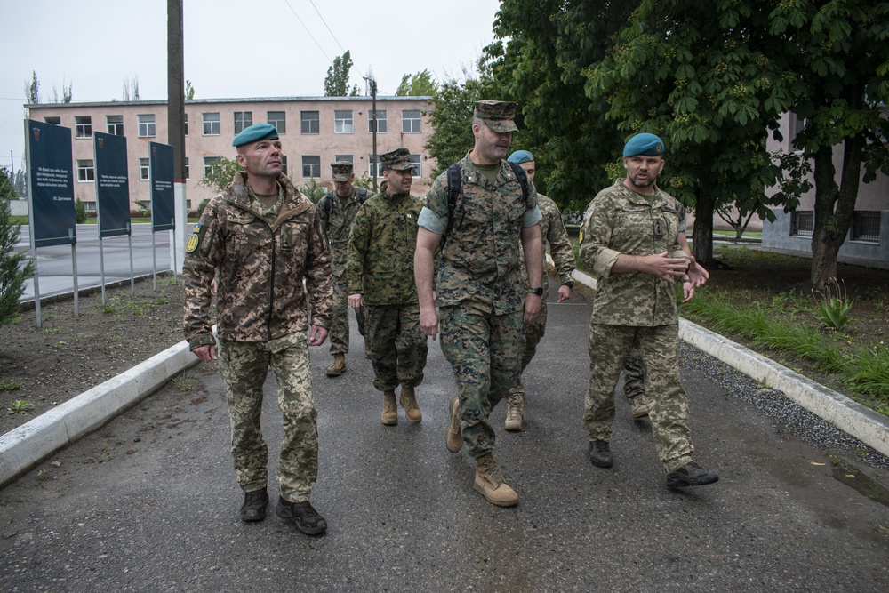 U.S. Marines tour Ukrainian Marine base