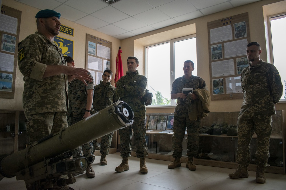 U.S. Marines tour Ukrainian Marine base