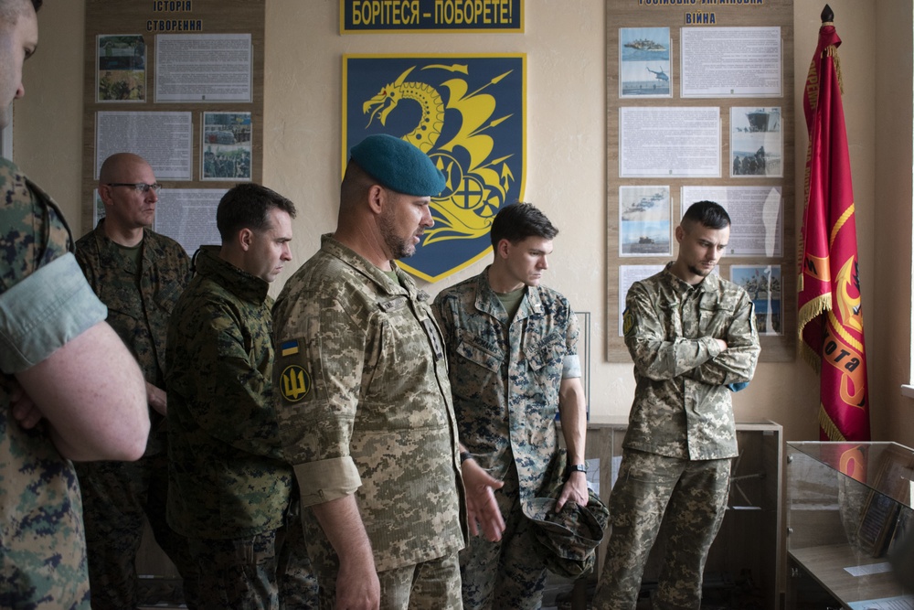 U.S. Marines tour Ukrainian Marine base