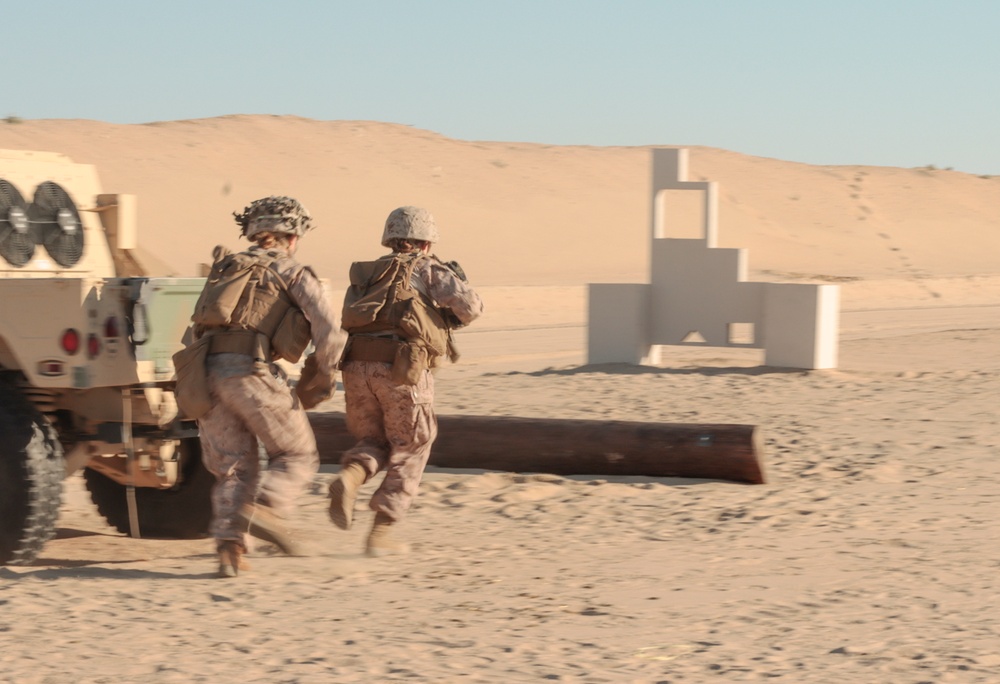 Marines, Sailors with 15th MEU Female Engagement Team conduct fire, maneuver range
