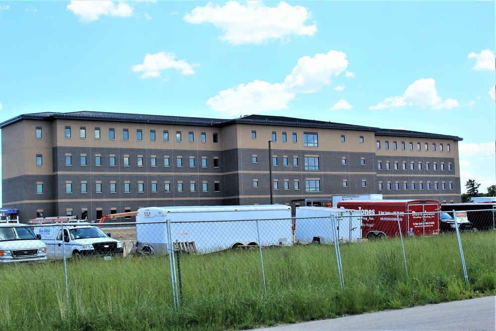 Completion of fiscal ‘19-funded transient training troops barracks project continues closer to completion at Fort McCoy
