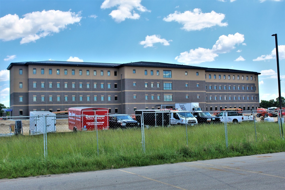 Completion of fiscal ‘19-funded transient training troops barracks project continues closer to completion at Fort McCoy