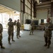 Command Sgt. Maj. Michael Perry visits Soldiers of the Joint Military Mail Terminal