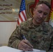 Members of the Combined Joint Task Force meet with the all female Yazidi Company