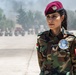 Members of the Combined Joint Task Force meet with the all female Yazidi Company