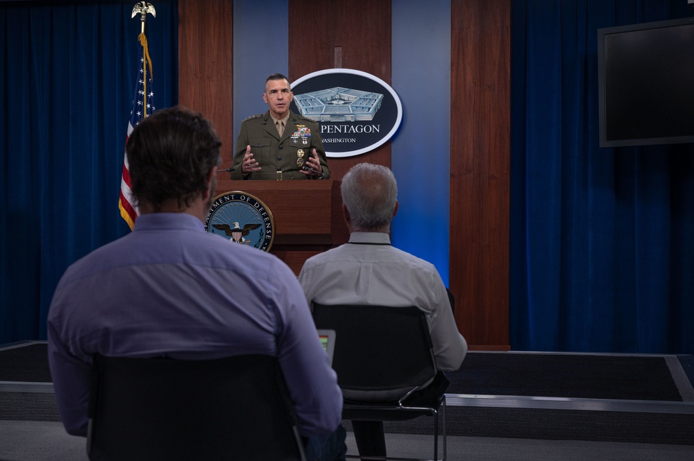 Pentagon Press Secretary John F. Kirby briefs press