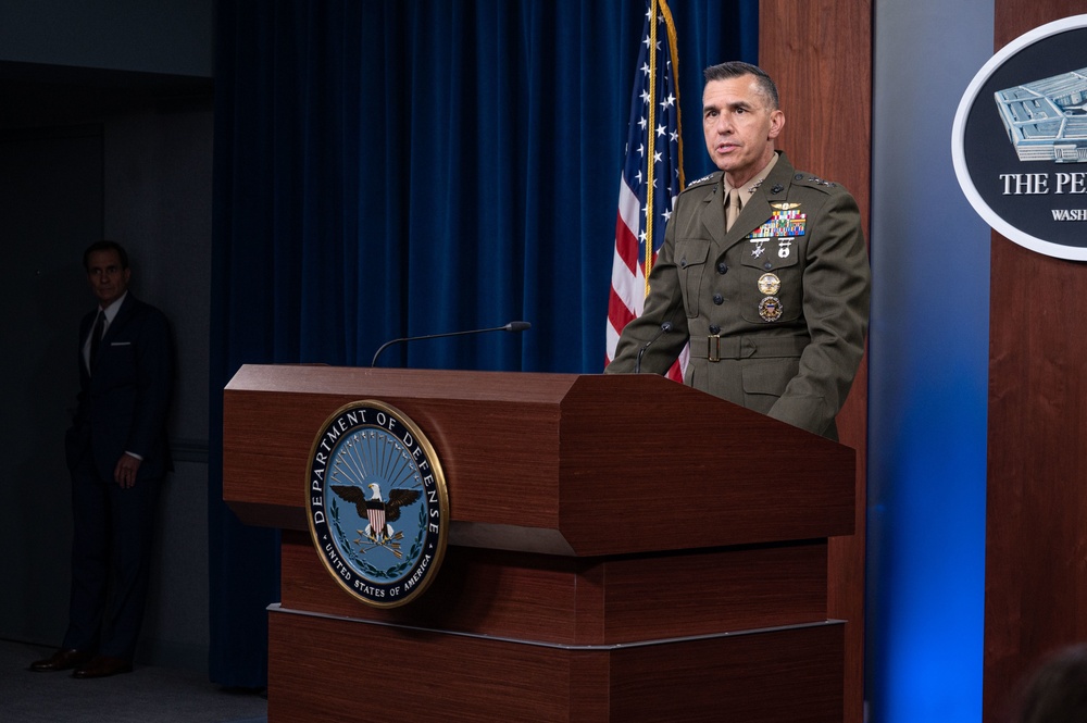 Pentagon Press Secretary John F. Kirby briefs press