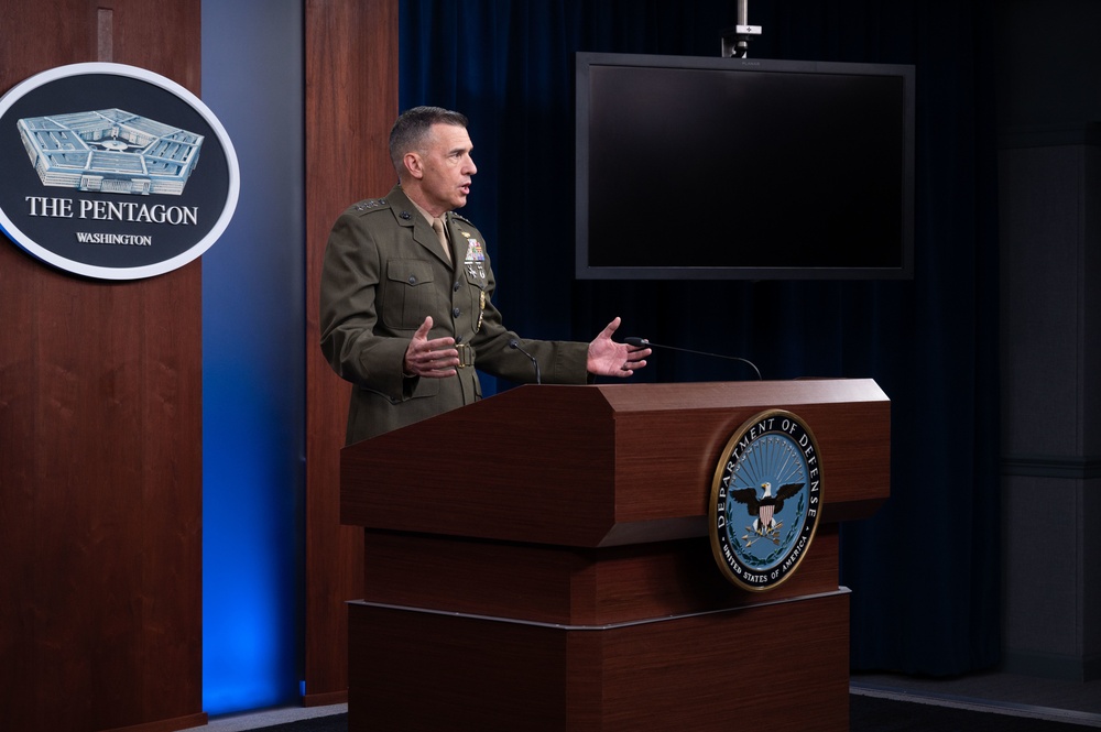 Pentagon Press Secretary John F. Kirby briefs press