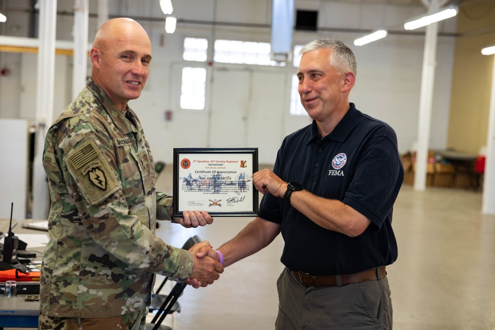 U.S. Army Maj. Gen. Pablo Estrada visits the Pueblo, Colorado Community Vaccination Center