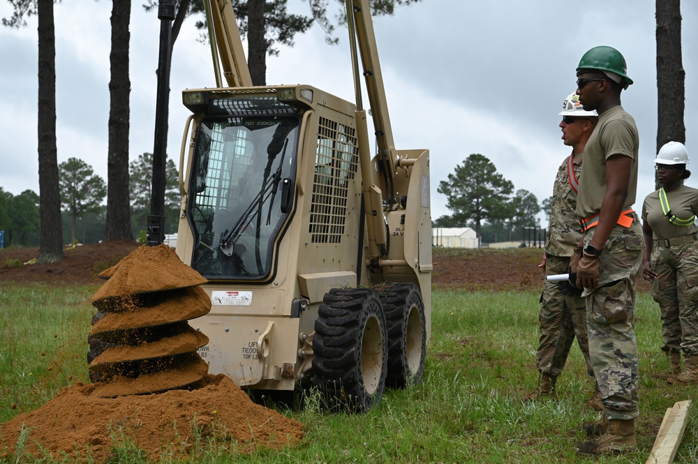 1223rd Engineers build an air assault obstacle course