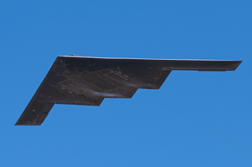 B-2 completes a fly over during Sound of Speed Airshow