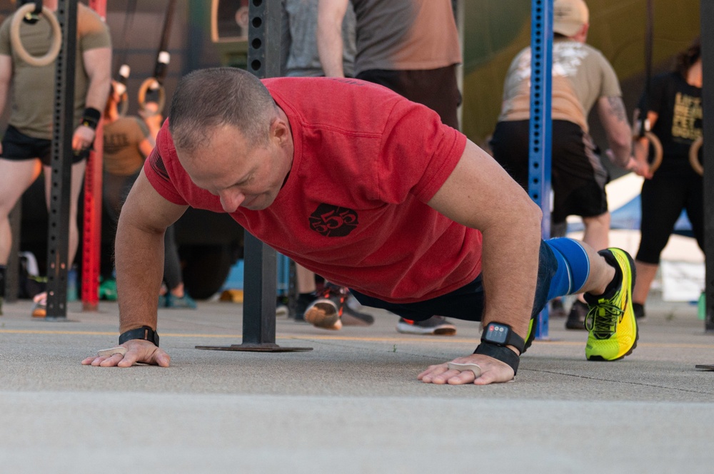 Airmen and family members participate in fundraiser event