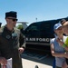 U.S. Air Force Thunderbird pilot conducts meet-and-greet