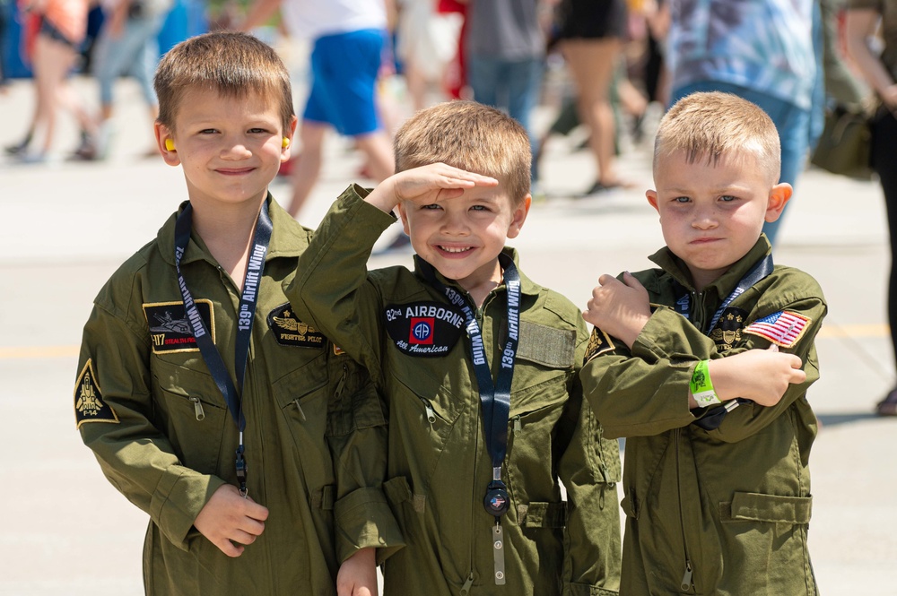 The community gathers to watch the Sound of Speed Airshow