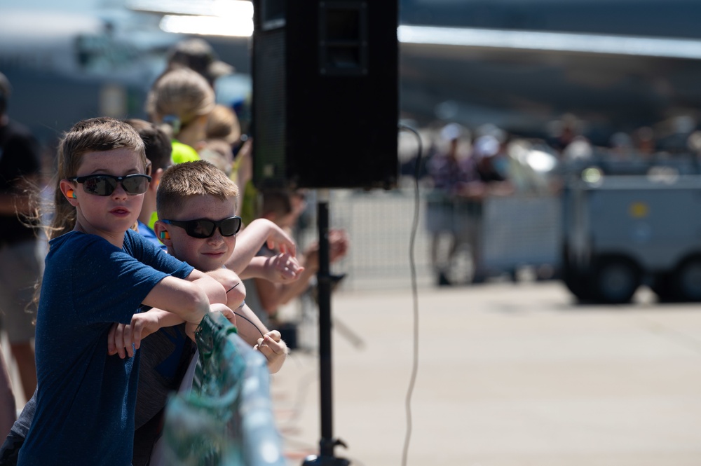 The community gathers to watch the Sound of Speed Airshow