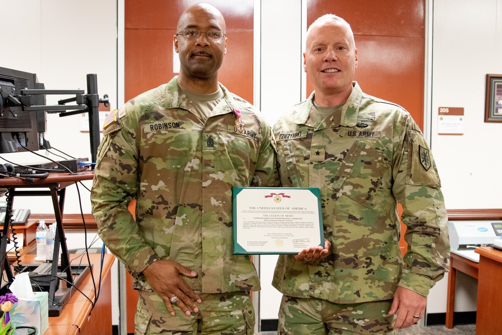 MIRC Awards Legion of Merit to Previous Senior Enlisted Leader