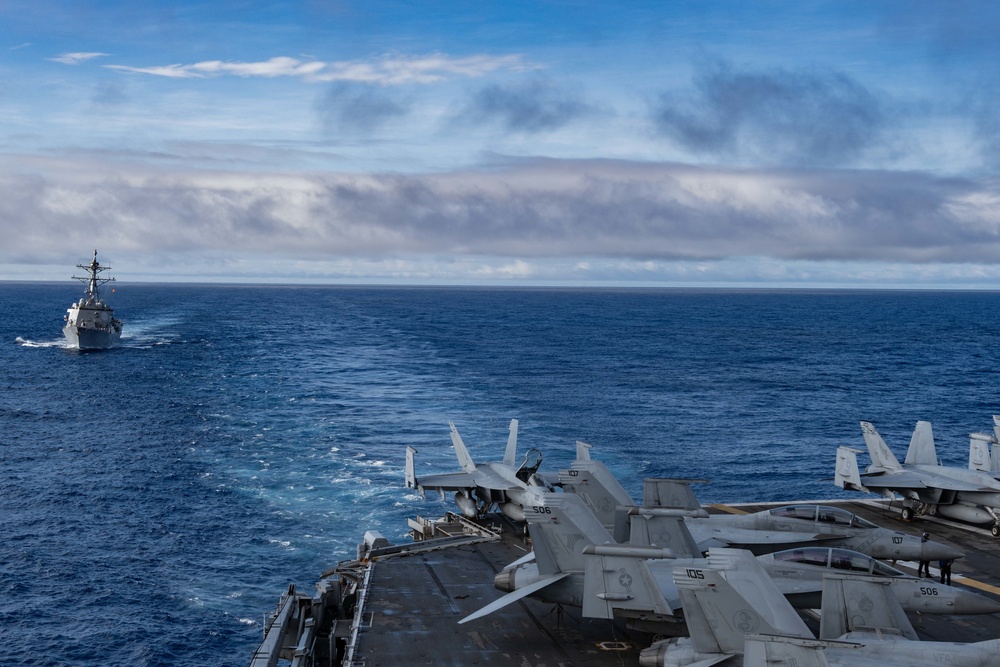 USS HALSEY Conducts Replenishment at Sea