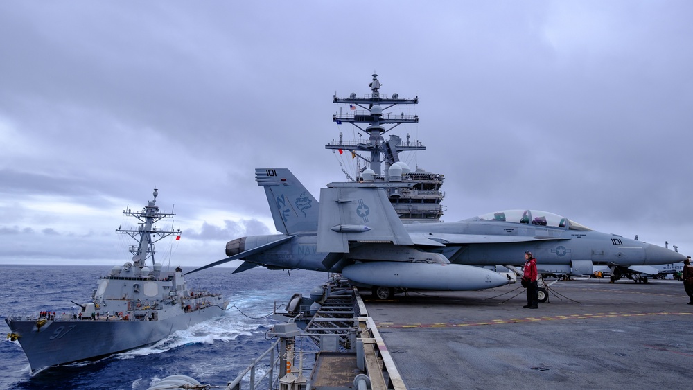 USS HALSEY Conducts Replenishment at Sea