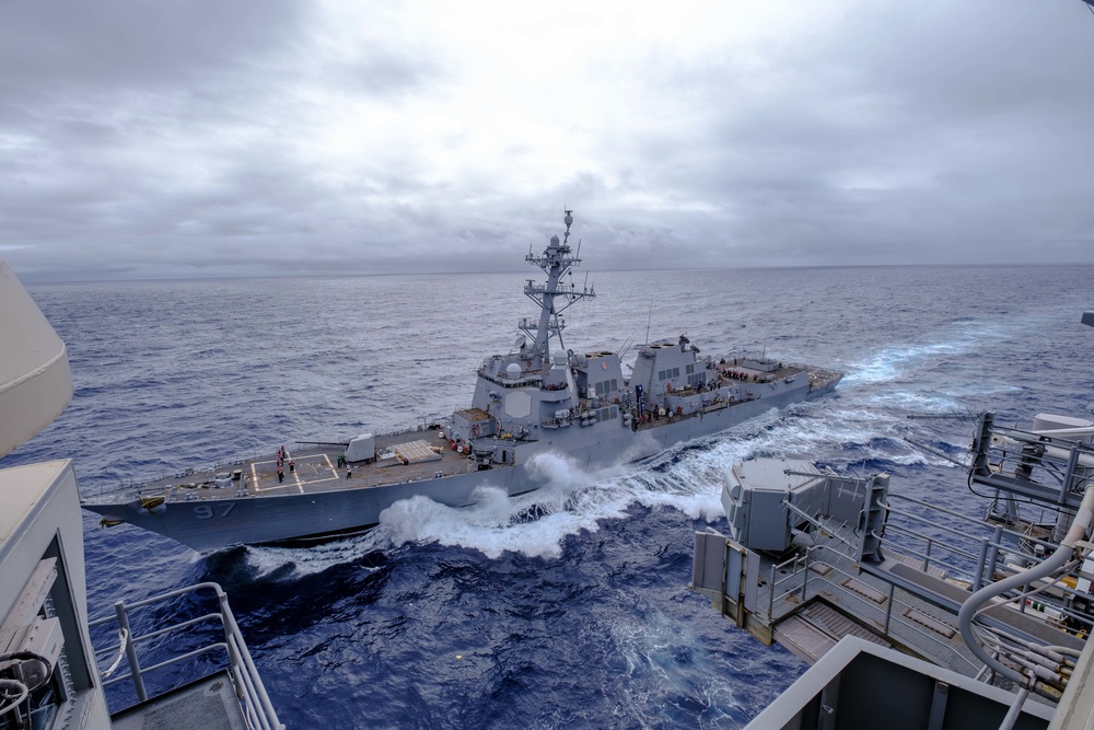 USS HALSEY Conducts Replenishment at Sea