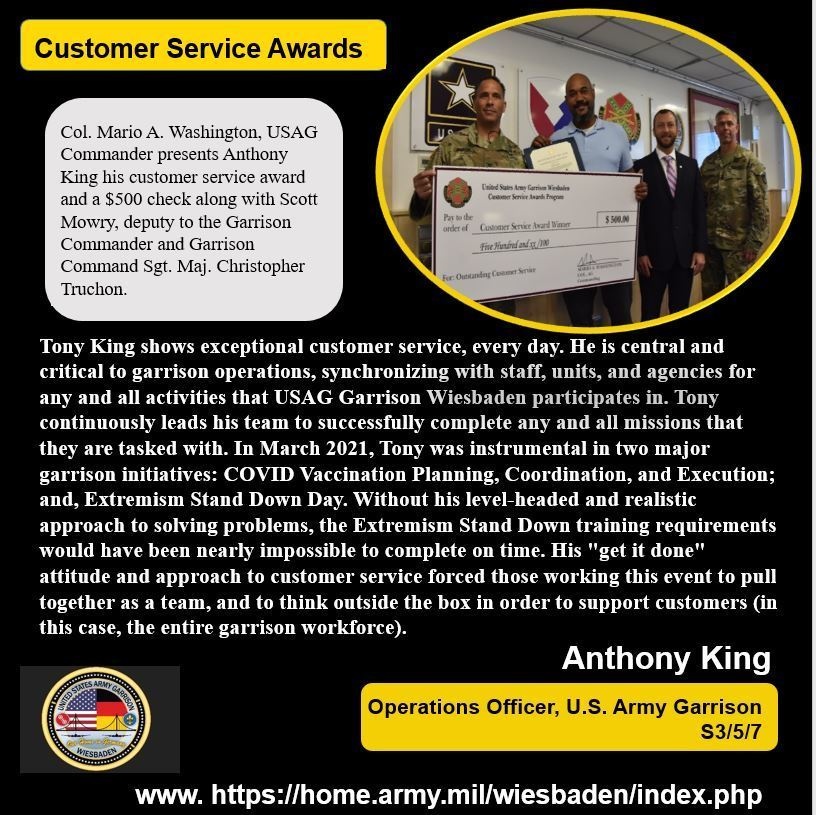 Monthly Customer Service Awards presented