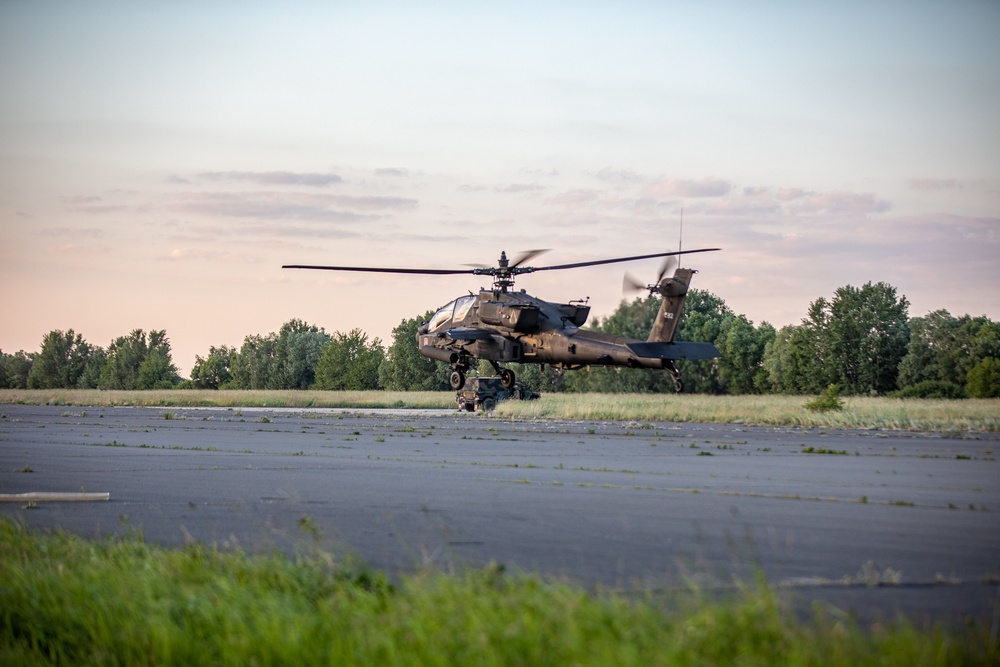 Bravo company 1-3rd Attack Battalion lands in Tazar during exercise Saber Guardian