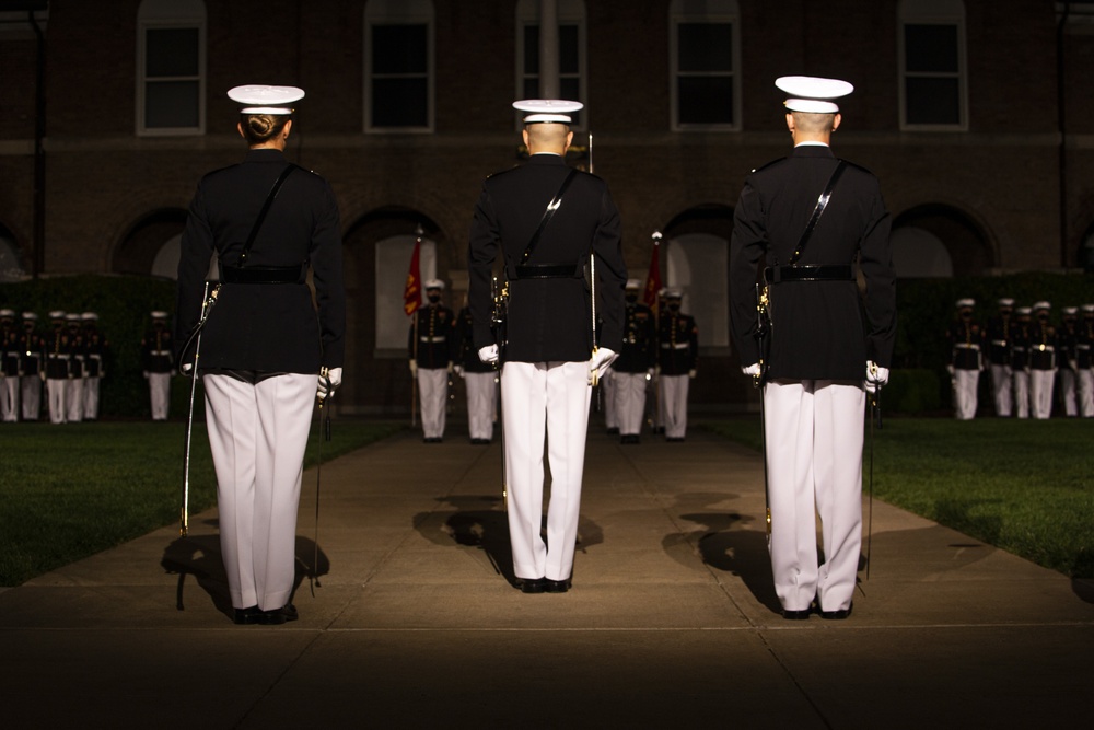 Barracks Marines host 9th Undersecretary of Defense for Policy for Friday Evening Parade
