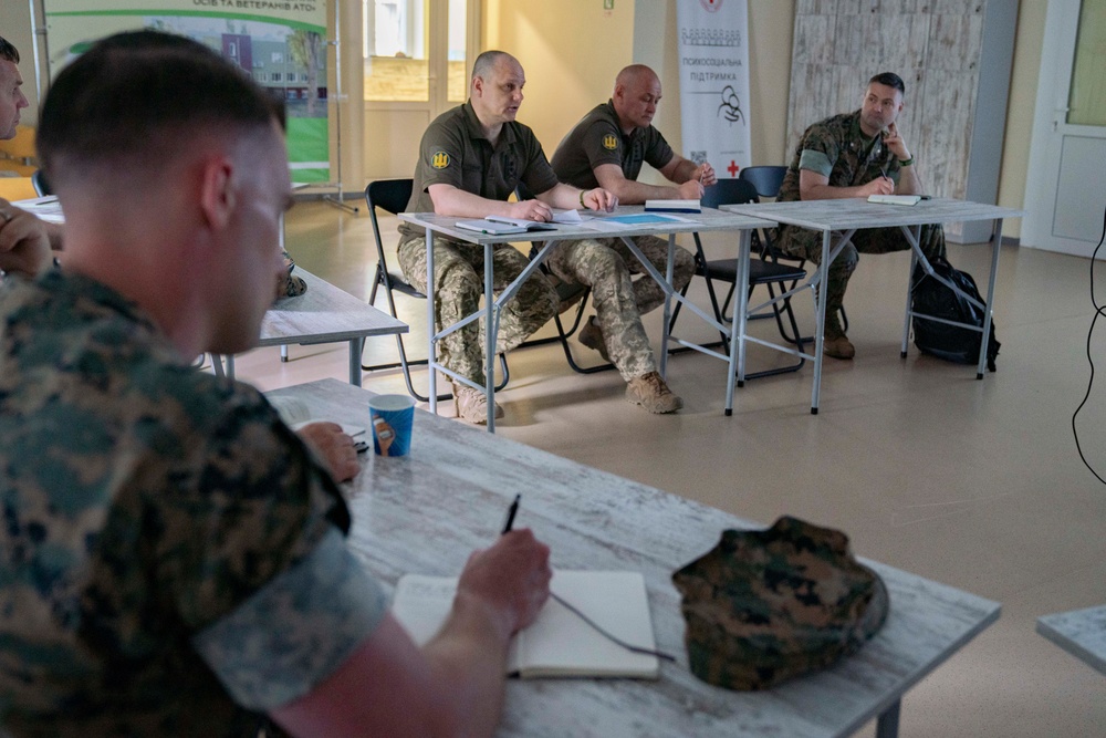 MARFOREUR/AF Marines meet with Ukrainian Marine Key Leaders