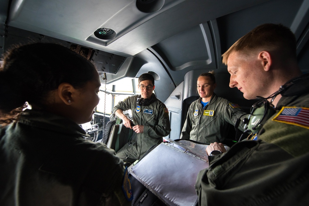 C-130Js conduct flyovers during D-Day 77th anniversary