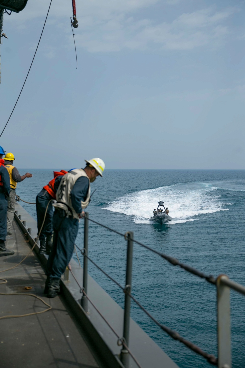 11M Naval Special Warfare Rigid Inflatable Boats arrive on USS Lewis B Puller