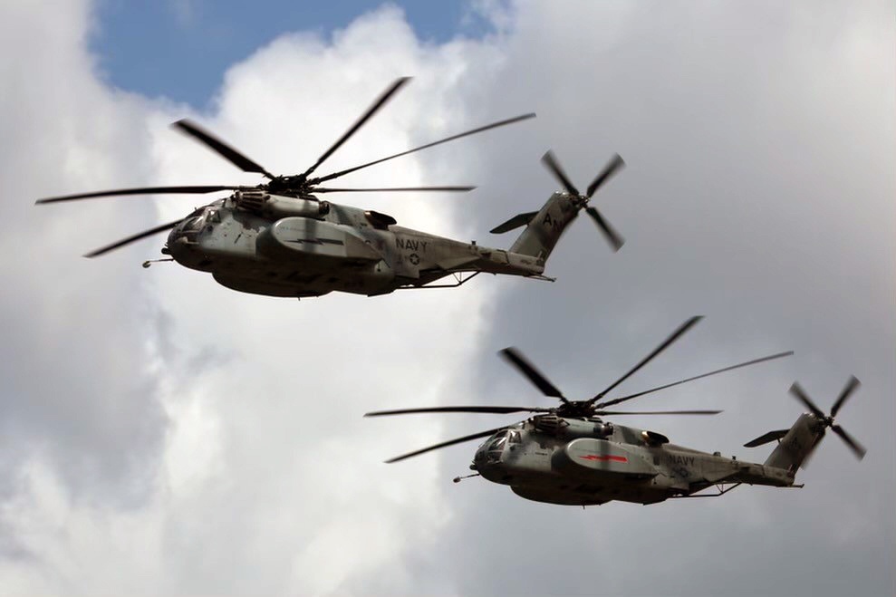 MH-53 Sea Dragons Commemorate 50 years with Fly-By