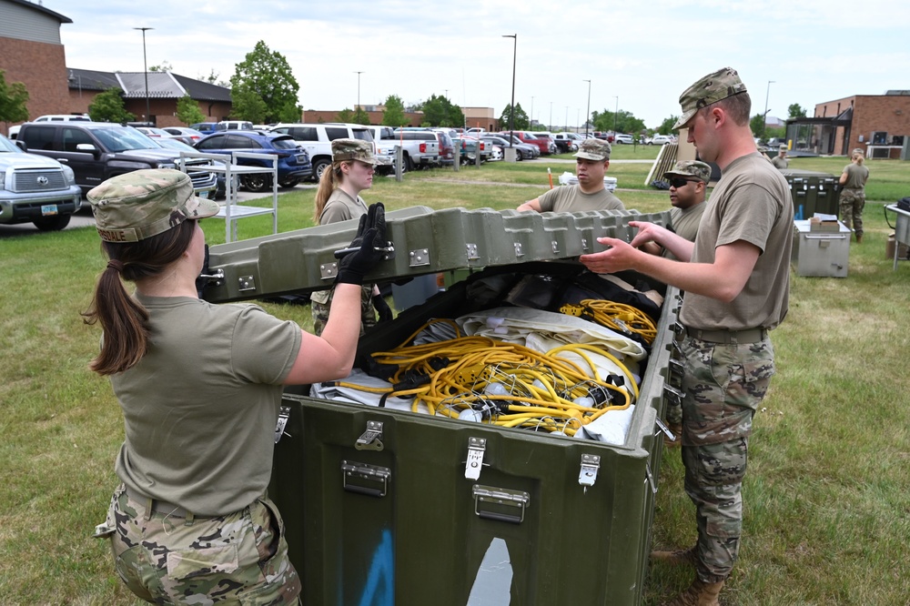 119th Services Flight sets up mobile kitchen and feeds unit during exercise