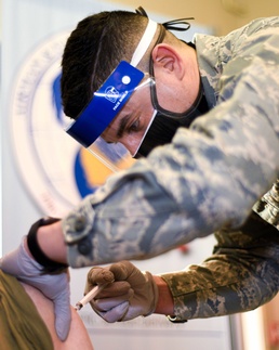 YARS Airmen volunteer to receive first round of COVID-19 vaccinations