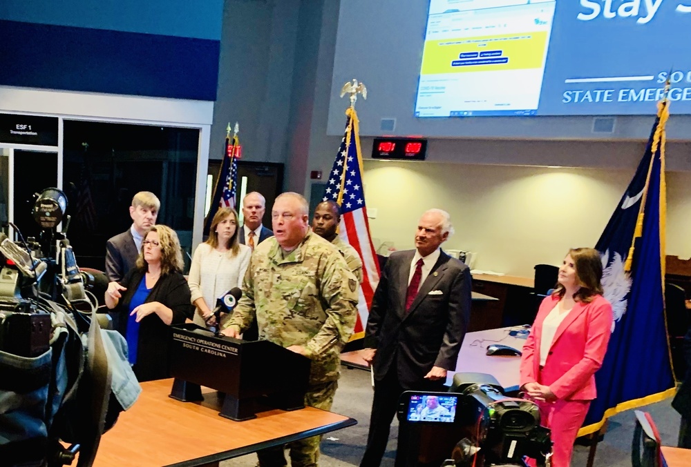 U.S. Army Maj. Gen. Van McCarty joined Governor McMaster in COVID-19 press conference