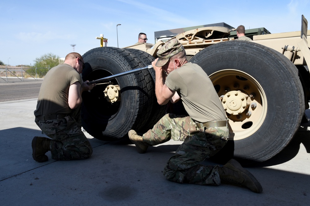 Truck used for COVID-19 missions receives new tires
