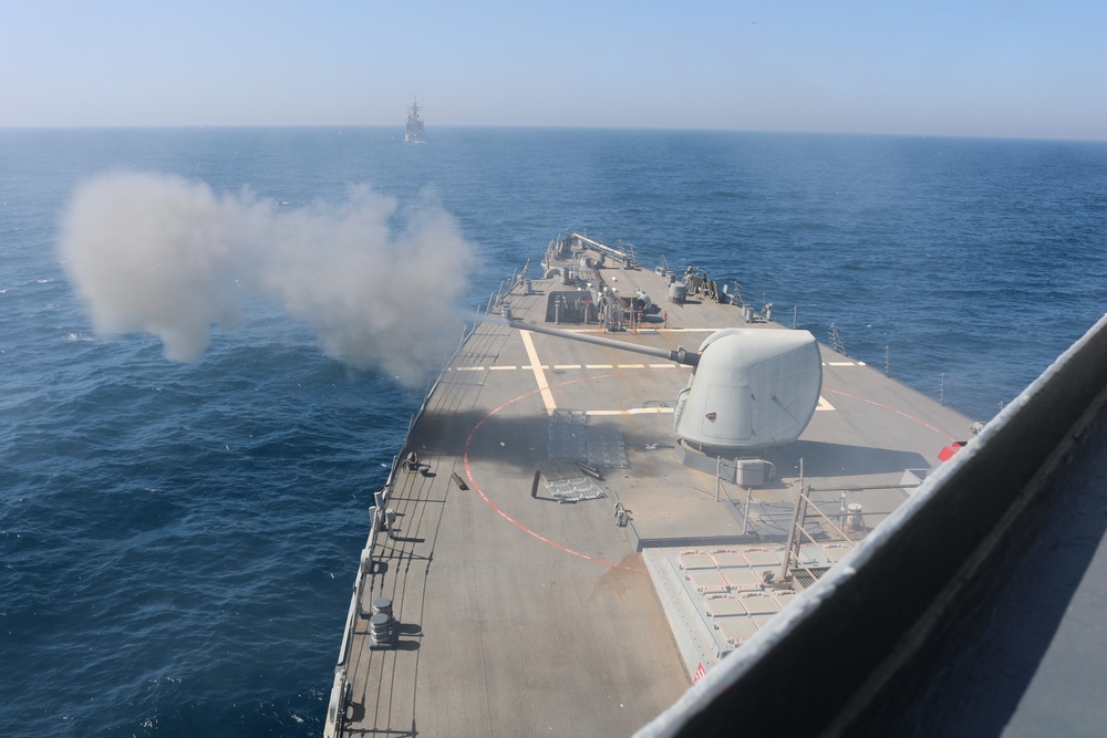 Mitscher Participates in Maneuvering Exercise