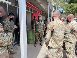 Military Police Commander brief U.S. Army Logisitics Team in Papua New Guinea