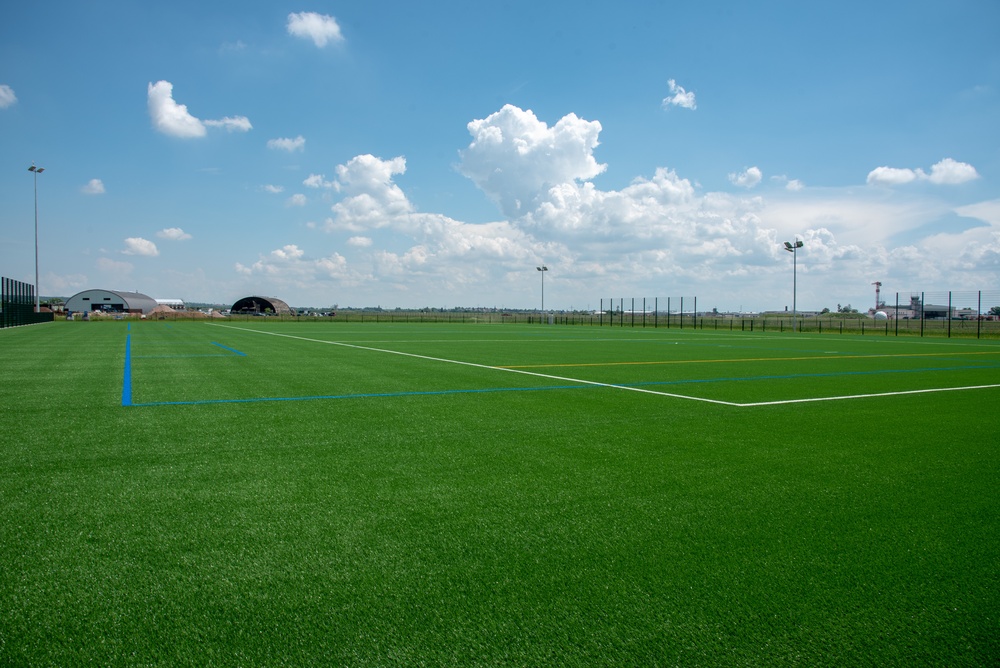 USAG Wiesbaden celebrates the opening of a new artificial turf field on Clay North