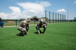 USAG Wiesbaden celebrates the opening of a new artificial turf field on Clay North