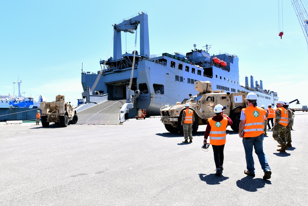 839th Transportation Battalion dock operations at Livorno Port