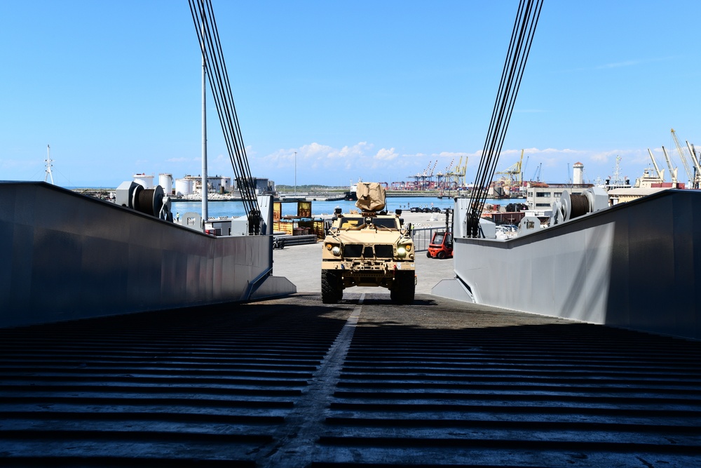 839th Transportation Battalion dock operations at Livorno Port