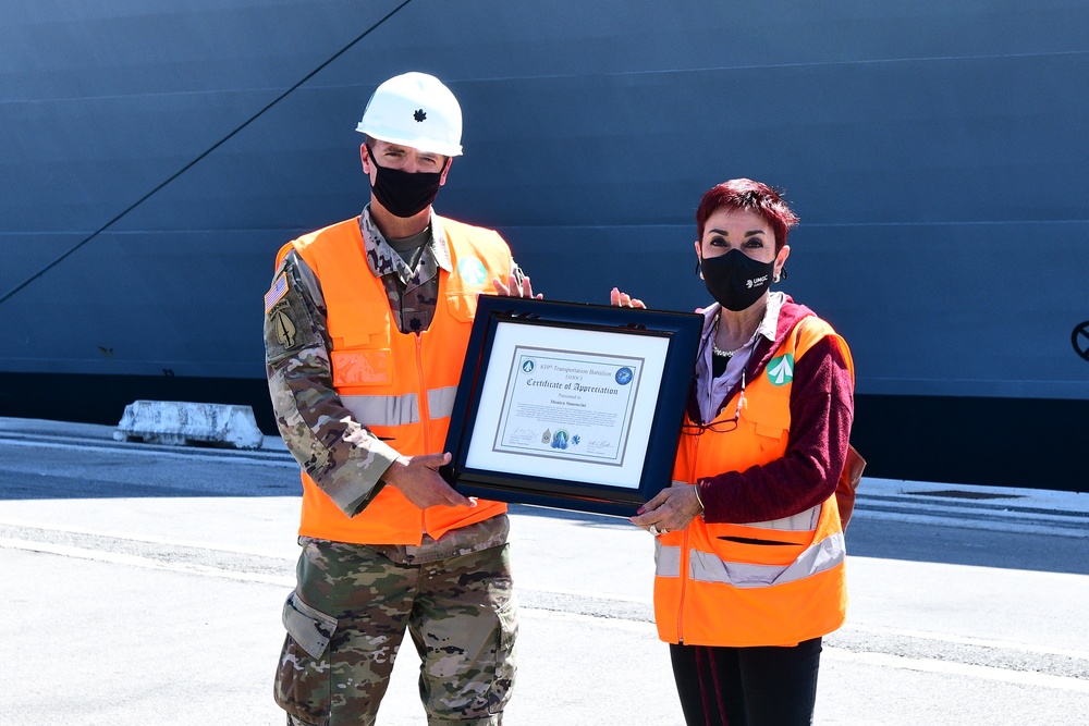 839th Transportation Battalion dock operations at Livorno Port